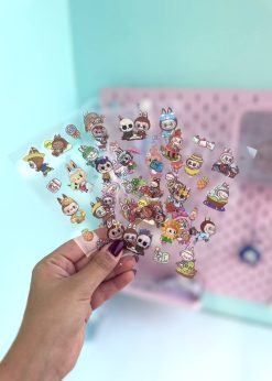 پک استیکر مستطیلی لبوبو پاستلی