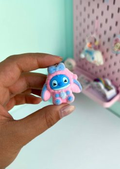 آویز مخملی استیچ نشسته پاستلی