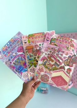 استیکر سه بعدی کارتونی رنگی رنگی