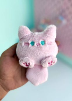 عروسک چارم بگ پولیشی گربه صورتی