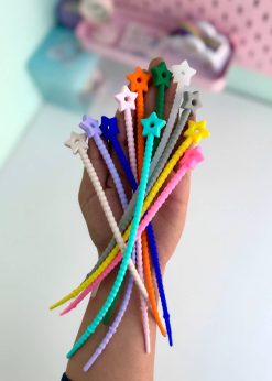 آویز سیلیکونی ستاره ای رنگی