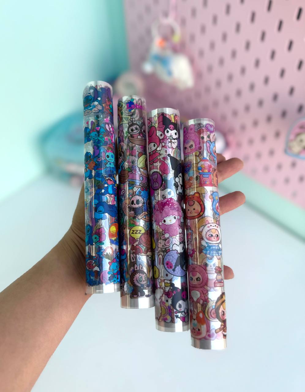 استیکر رولی کارتونی کیوت رنگی رنگی