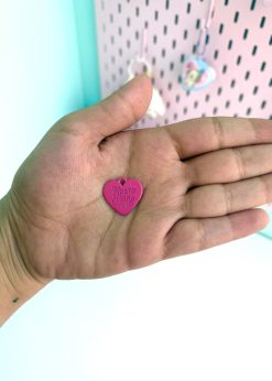 آویز قلبی کوچک رنگی