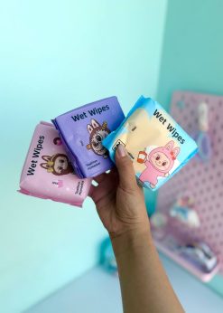 دستمال مرطوب مربعی لبوبو رنگی