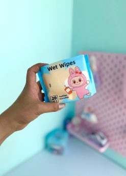 دستمال مرطوب مربعی لبوبو رنگی