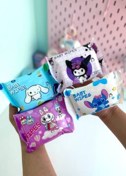 دستمال مرطوب کارتونی رنگی کیوت