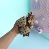 چارم بگ پاپیونی بافت قهوه ای