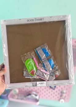 نقاشی الماسی مربعی لبوبو صورتی