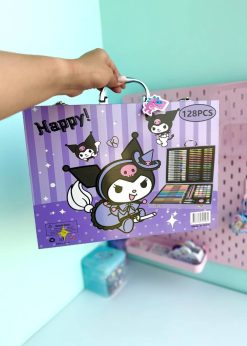 ست رنگ آمیزی چمدانی کرومی یاسی