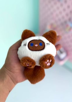 عروسک چارم بگ پولیشی گربه قهوه ای