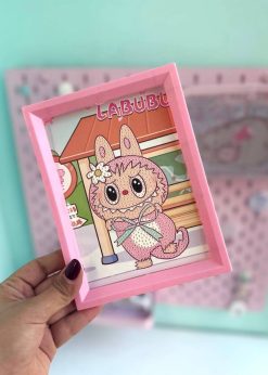 نقاشی الماسی قاب دار لبوبو پاستلی