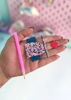 نقاشی الماسی قاب دار لبوبو پاستلی