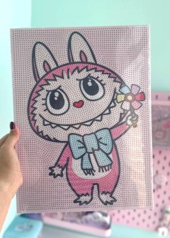 نقاشی الماسی مستطیلی لبوبو پاپیون دار