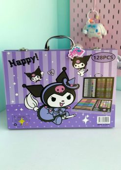 ست رنگ آمیزی چمدانی کرومی یاسی