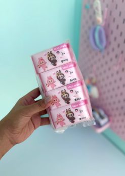 دستمال مرطوب ۸ عددی جیبی لبوبو پاستلی