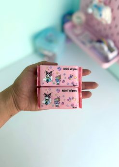 دستمال مرطوب جیبی کرومی صورتی