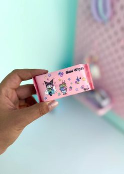 دستمال مرطوب جیبی کرومی صورتی