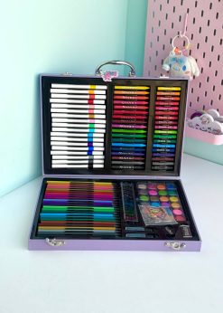 ست رنگ آمیزی چمدانی کرومی یاسی