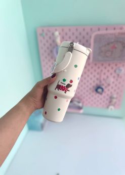 تراول ماگ تامبلر پاپی کیوت گلدار