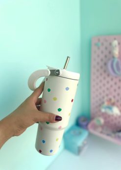 تراول ماگ تامبلر پاپی کیوت گلدار