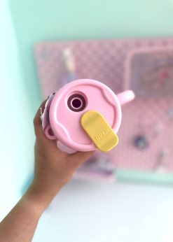 تامبلر دسته دار چهارخونه طوسی صورتی