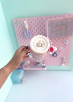 تامبلر چهارخونه پاپیون دار صورتی پاستلی