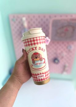 تراول ماگ لاکی پاپی چهارخونه قرمز