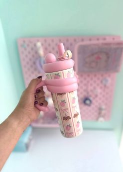 تامبلر پاپی و توت فرنگی صورتی پاستلی