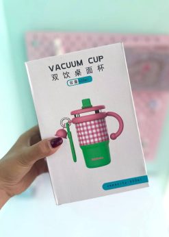 تراول ماگ چهارخونه دو رنگ کیوت