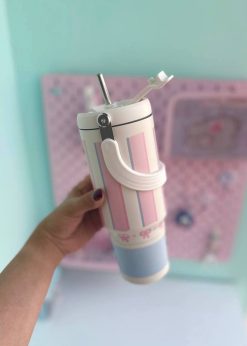 تراول ماگ هپی پاپی کیوت پاستلی