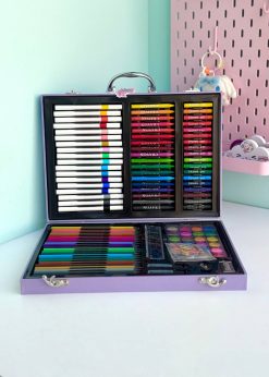 ست رنگ آمیزی چمدانی کرومی یاسی