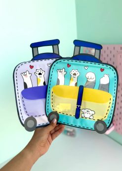 زیپ کیپ طرح چمدان پنجه گربه