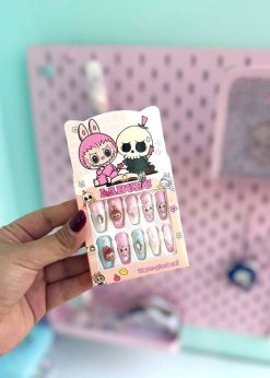 ناخن مصنوعی استیکری لبوبو پاستلی