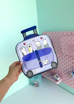 زیپ کیپ طرح چمدان پنجه گربه