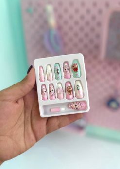 ناخن مصنوعی استیکری لبوبو پاستلی