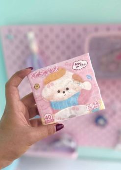 دستمال کاغذی مربعی پاپی سفید