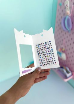 استیکر ناخن چهارخونه کرومی یاسی