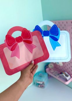 زیپ کیپ طرح کیف پاپیون دار رنگی