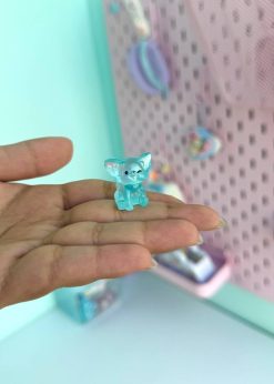 دکوری شبتاب گربه کوچک سبزآبی