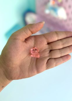 دکوری شبتاب گربه نشسته کیوت صورتی