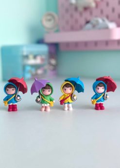 دکوری دختر چتر دار کیوت رنگی