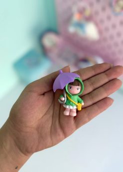 دکوری دختر چتر دار کیوت رنگی