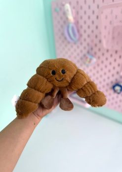 عروسک پولیشی کروسان کیوت قهوه ای