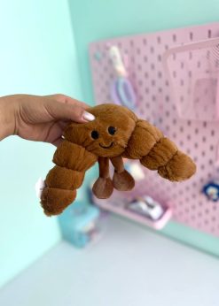 عروسک پولیشی کروسان کیوت قهوه ای