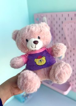 عروسک پولیشی تدی نشسته صورتی