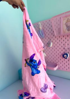 پتو بالشتی استیچ تل خرگوشی صورتی