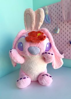 پتو بالشتی استیچ تل خرگوشی صورتی