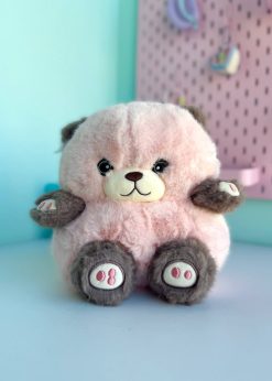 عروسک خرش نشسته تپلی صورتی