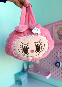 پتو بالشتی کیفی لبوبو صورتی