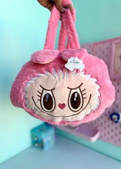 پتو بالشتی کیفی لبوبو صورتی